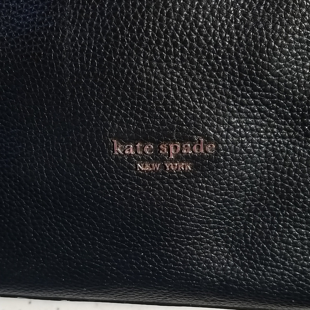 Kate Spade Midnight Black Pebbled Tote - Picture 2 of 15